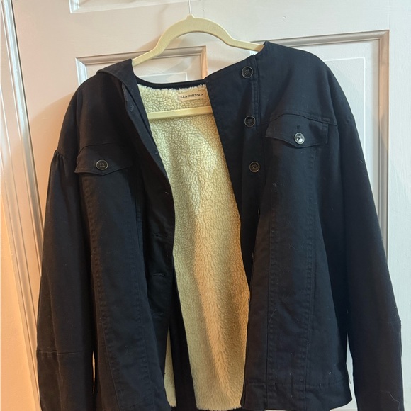 Ulla Johnson Black Jacket with Cream Interior - Picture 1 of 3